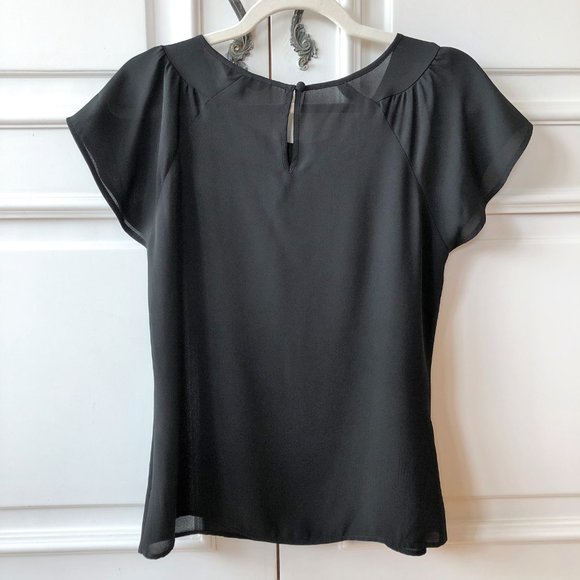 Superb Flutter Sleeve Chiffon-Like Blouse XS from Express - Picture 3 of 16